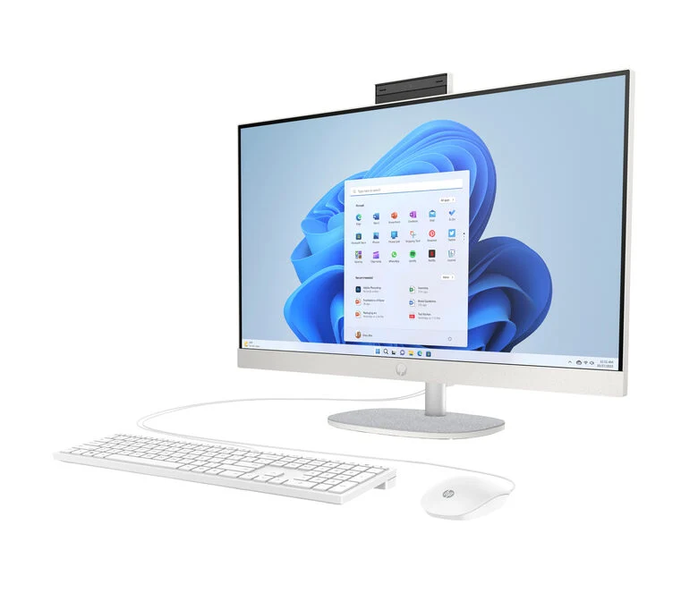 HP 27-cr0024nl Intel® Core™ i5 i5-1335U 68,6 cm (27") 1920 x 1080 Pixel PC All-in-one 8 GB DDR4-SDRAM 512 GB SSD Windows 11 Home Wi-Fi 6 (802.11ax) Bianco