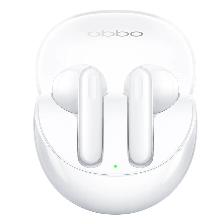 OPPO Enco Air3 Auricolari True Wireless, 25h di Autonomia, Driver da 13.4mm, Bluetooth 5.3, Raggio 10m, Controlli Touch, Cancellazione del rumore IA, Android e iOS, IP54, Bianco [Versione It