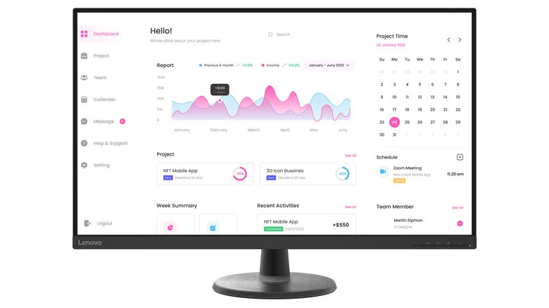 Lenovo Monitor D32-40 31.5" WLED 60Hz 4ms Garanzia 3 anni