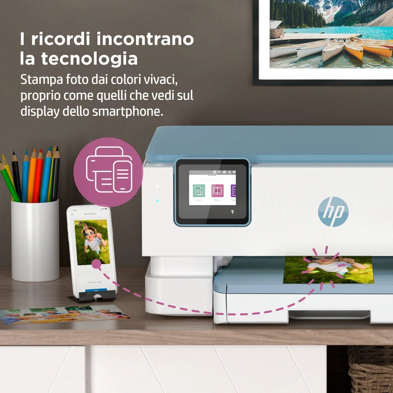 HP ENVY Inspire 7221e Wireless All-in-One Colore Stampante, Instant Ink; Stampa di foto