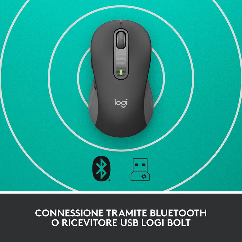 Logitech Signature M650 mouse Mano destra RF senza fili + Bluetooth Ottico 4000 DPI