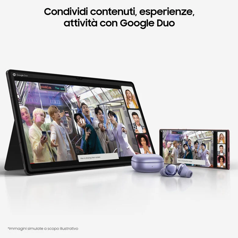 Samsung Galaxy Tab S8+ Tablet Android 12.4 Pollici Wi-Fi RAM 8 GB 256 GB Tablet Android 12 Silver [Versione italiana]