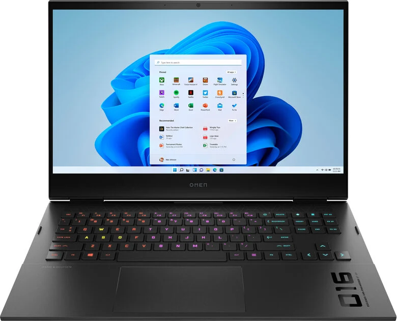 OMEN by HP 16-b0007nl i7-11800H Computer portatile 40,9 cm (16.1") Touch screen Full HD Intel® Core™ i7 16 GB DDR4-SDRAM 512 GB SSD NVIDIA GeForce RTX 3060 Wi-Fi 6 (802.11ax) Windows 11 Home