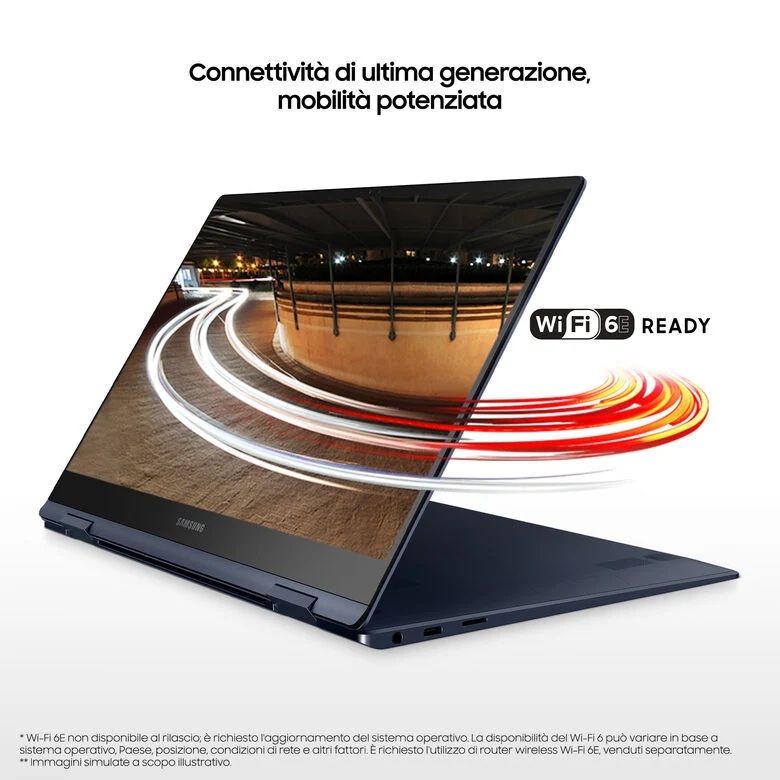 Samsung Galaxy Book Pro 360 , 13.3”, Windows 11 ready, portatile 2-in-1 con S Pen, Intel Core i5 (Intel Evo), 8 GB RAM, 512 GB SSD, Mystic Silver