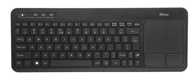 Trust VEZA WIRELESS TOUCHPAD tastiera RF Wireless QWERTY Inglese Nero