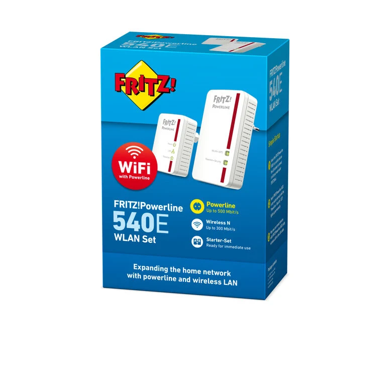 FRITZ! Powerline 540E WLAN Set International 500 Mbit/s Collegamento ethernet LAN Wi-Fi Bianco 2 pz