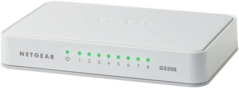 Netgear GS208 Gigabit Ethernet (10/100/1000) Bianco