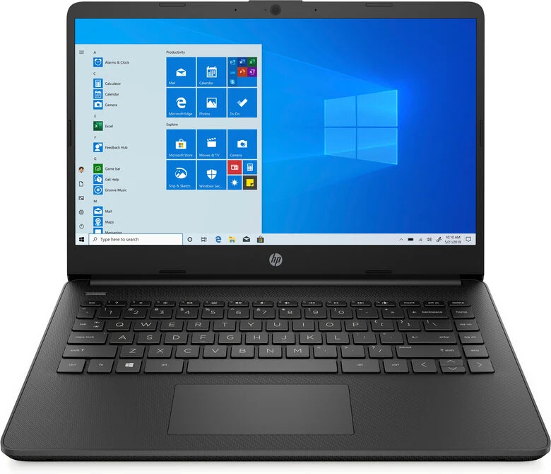 HP 14s-fq0009nl Computer portatile 35,6 cm (14") HD AMD Athlon 4 GB DDR4-SDRAM 256 GB SSD Wi-Fi 5 (802.11ac) Windows 10 Home S Nero