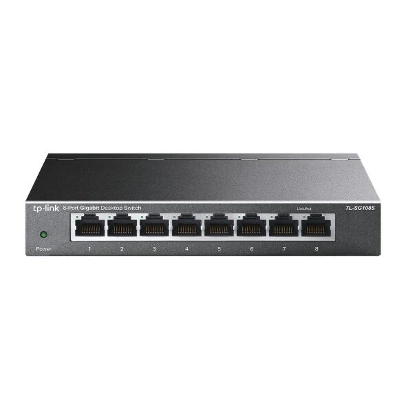 TP-Link TL-SG108S(UN) switch di rete Non gestito Gigabit Ethernet (10/100/1000) Desktop Nero