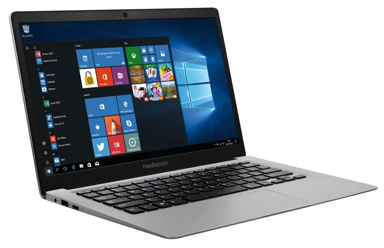 Mediacom M-SB146 notebook Computer portatile 35,6 cm (14") Full HD Intel® Celeron® 4 GB LPDDR4-SDRAM 64 GB Flash Windows 10 Home Nero, Argento