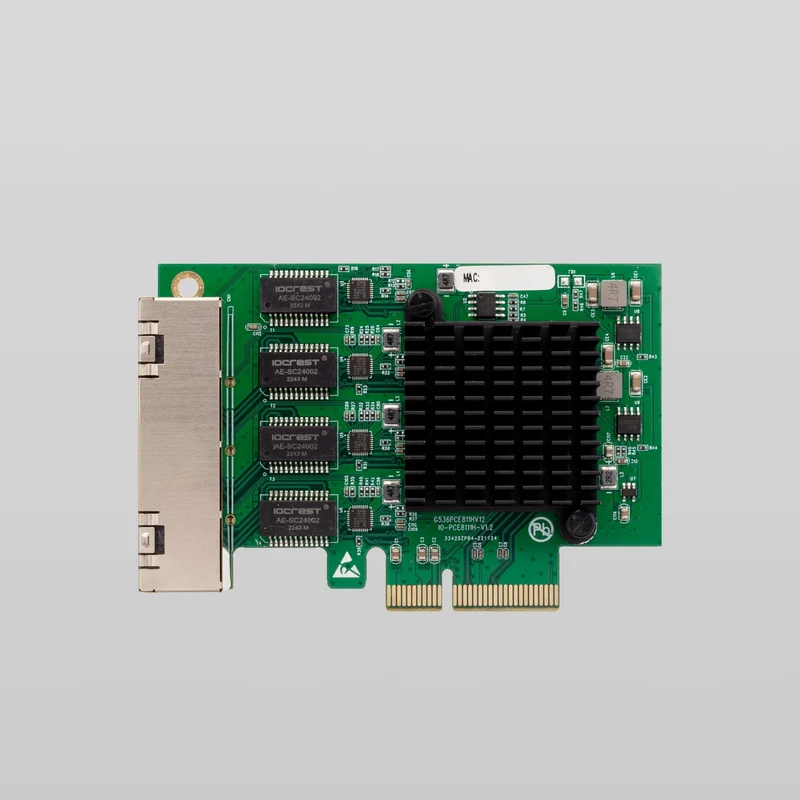 PCIe to 4-Port Gigabit Ethernet Adapter Realtek RTL8111 Chipset