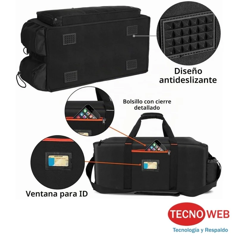 Bolso para cables: Sonidistas o DJ's con 9 Divisores ajustables Timoxi TM00019