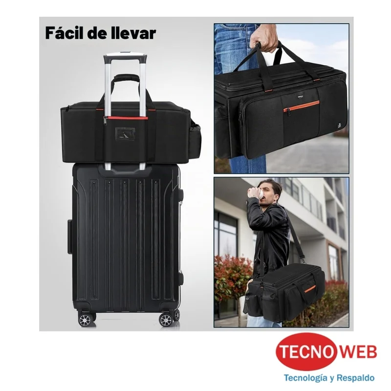 Bolso para cables: Sonidistas o DJ's con 9 Divisores ajustables Timoxi TM00019