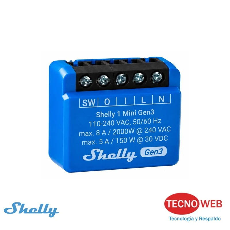 Modulo Interruptor Inteligente Shelly Mini 1 Gen 3