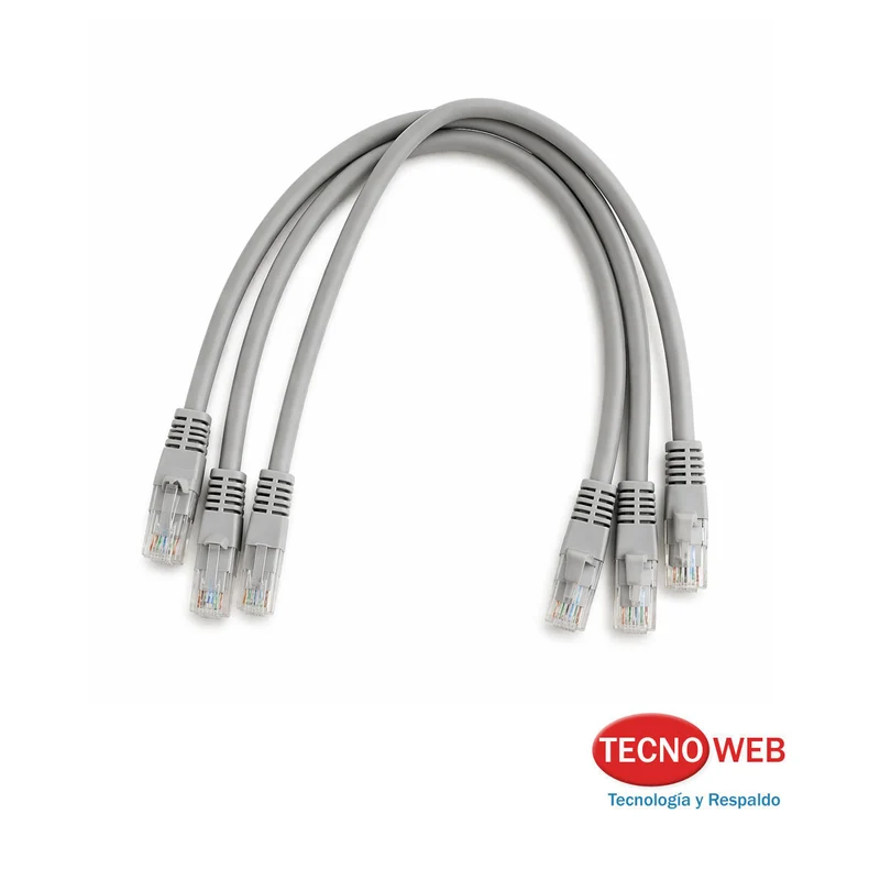 Pack de 3 Cables Ethernet Rj45 Cat6 30cm Unno