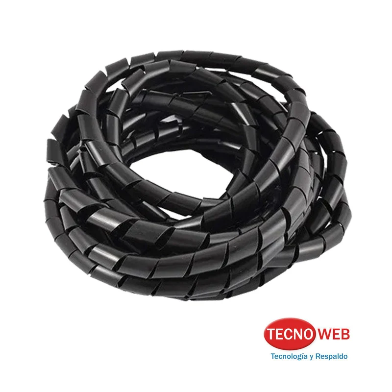 Cinta Helicoidal - Cubre Cable Negro De 14mm 5m