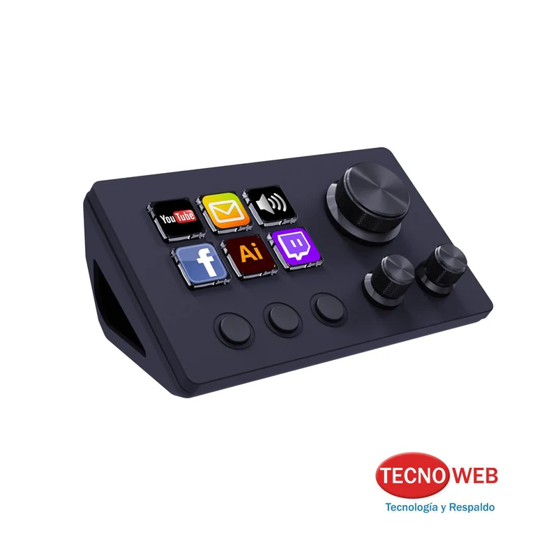 Stream Deck de 12 Botones Personalizables para Transmisiones Podcast o Streaming