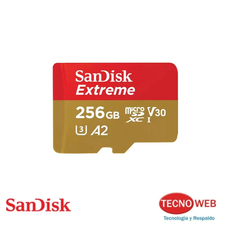 Memoria Micro SD 256 GB 190 Mb/s Sandisk Extreme