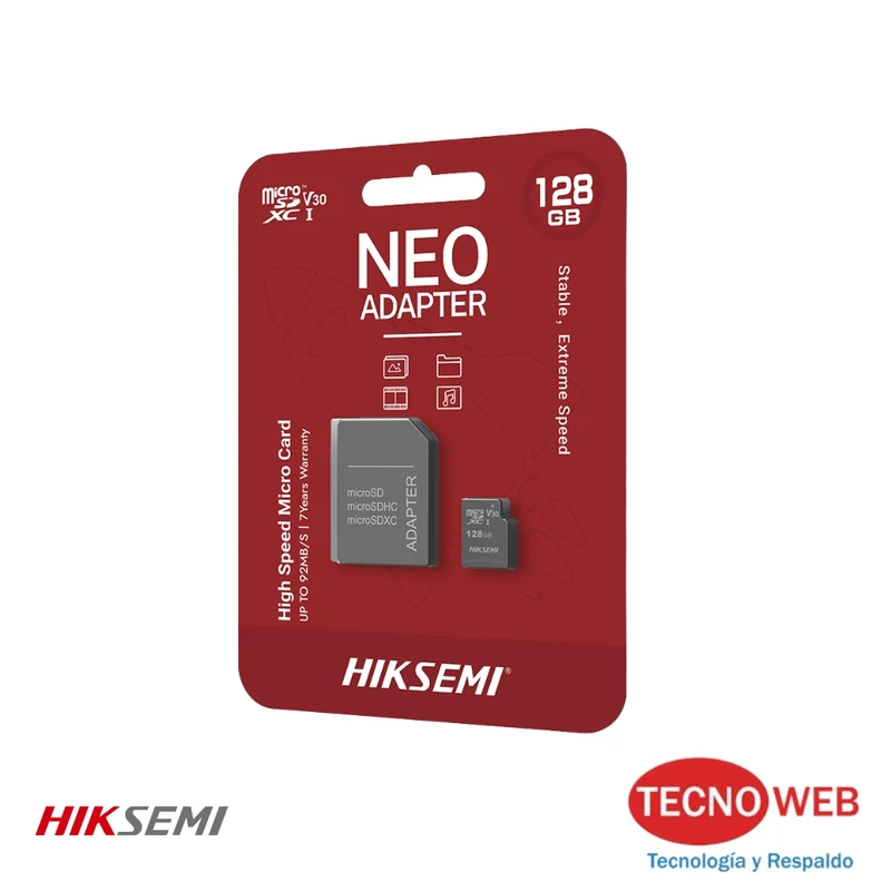 Tarjeta de Memoria para Videovigilancia de 128 Gb - Micro SD Hiksemi Neo