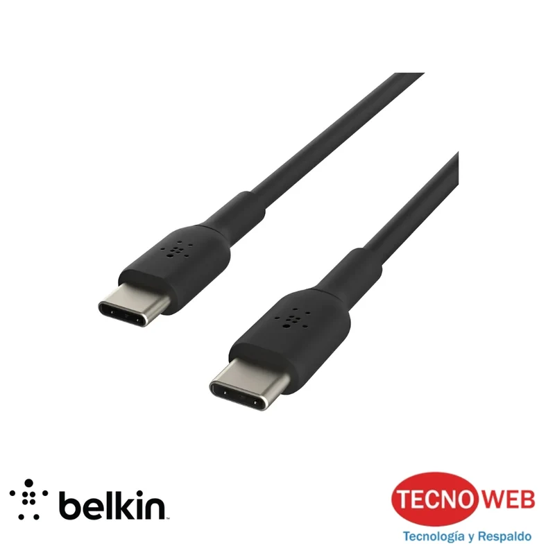 Cable USB-C Macho/Macho 60W Negro 1 Metro Belkin