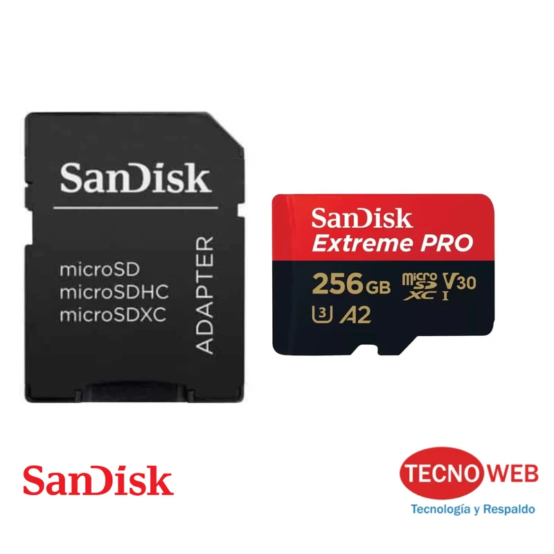 Tarjeta de Memoria de 256 GB para GoPro Micro SD Sandisk Extreme Pro