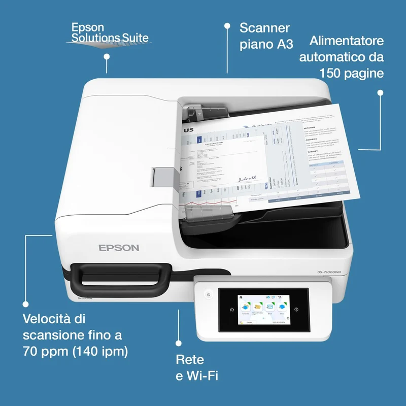 EPSON WORKFORCE DS-71000WN - SCANNER PIANO A3