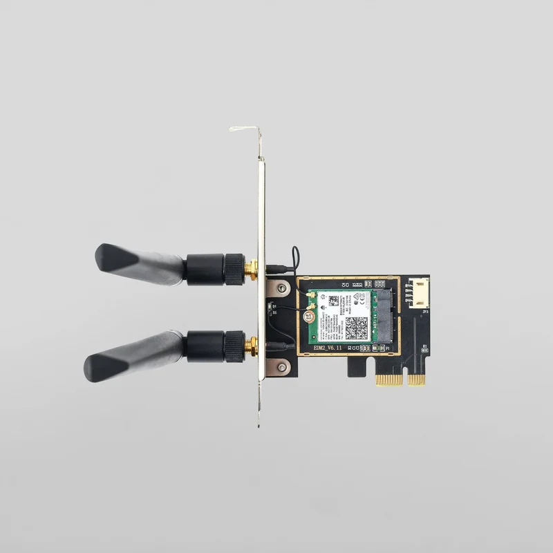Intel AX210 WiFi 6E PCIe Card with 8Dbi Antennas Set