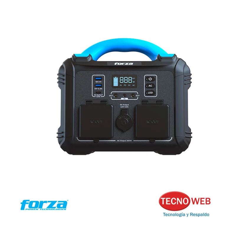 Power Bank Portátil de 300W y 8 Puertos Forza Titan FPP-T302