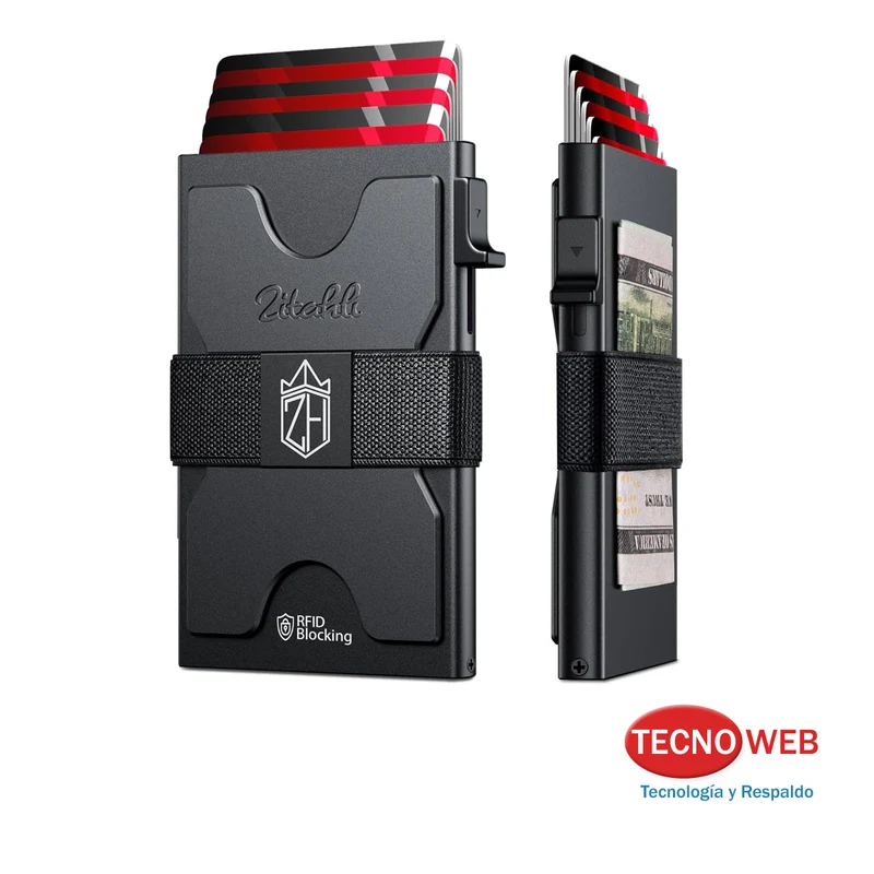 Billetera para tarjetas Credito/Debito - Tarjetero Pop Up con bloqueador RFID