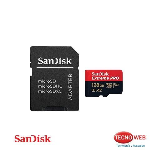 Tarjeta de Memoria de 128 GB para GoPro Micro SD Sandisk Extreme Pro