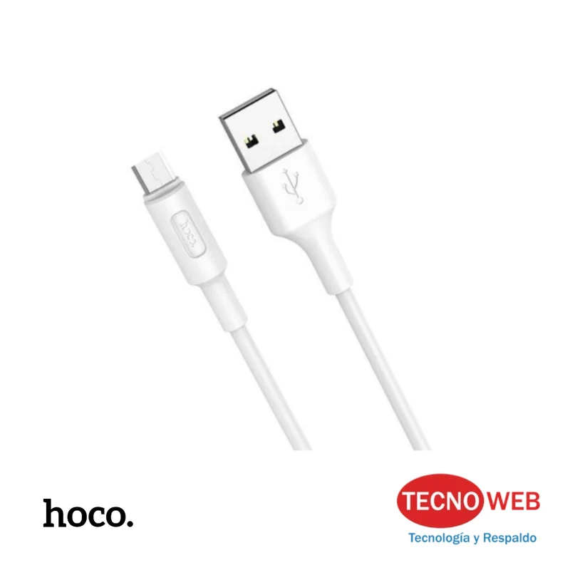 Cable USB a Micro USB 1 Metro Hoco X25 Blanco