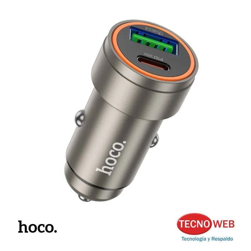 Cargador para Auto Dual USB-C USB-A Hoco 30W Z57A