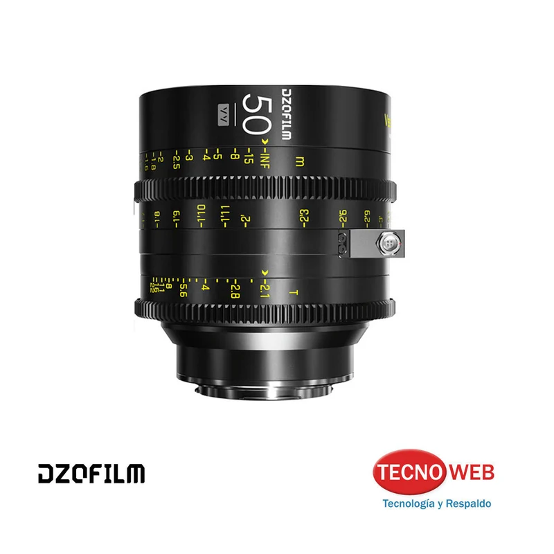 Lente de cine 50 mm T2.1 Dzofilm Vespid Cyber Montura EF (Canon) y PL (ARRI)