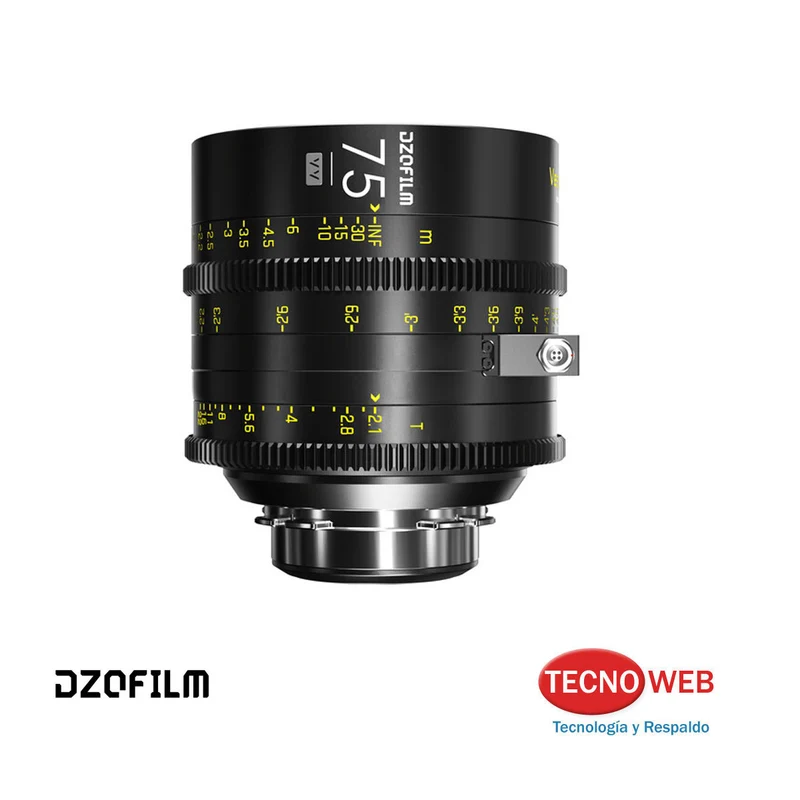 Lente de cine 75 mm T2.1 Dzofilm Vespid Cyber Montura EF (Canon) y PL (ARRI)