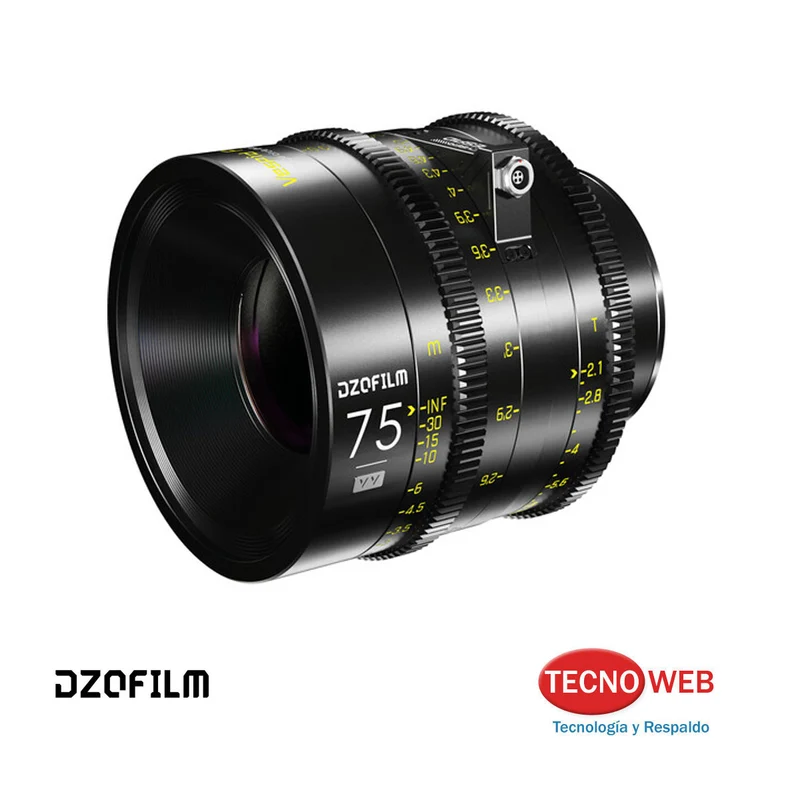 Lente de cine 75 mm T2.1 Dzofilm Vespid Cyber Montura EF (Canon) y PL (ARRI)