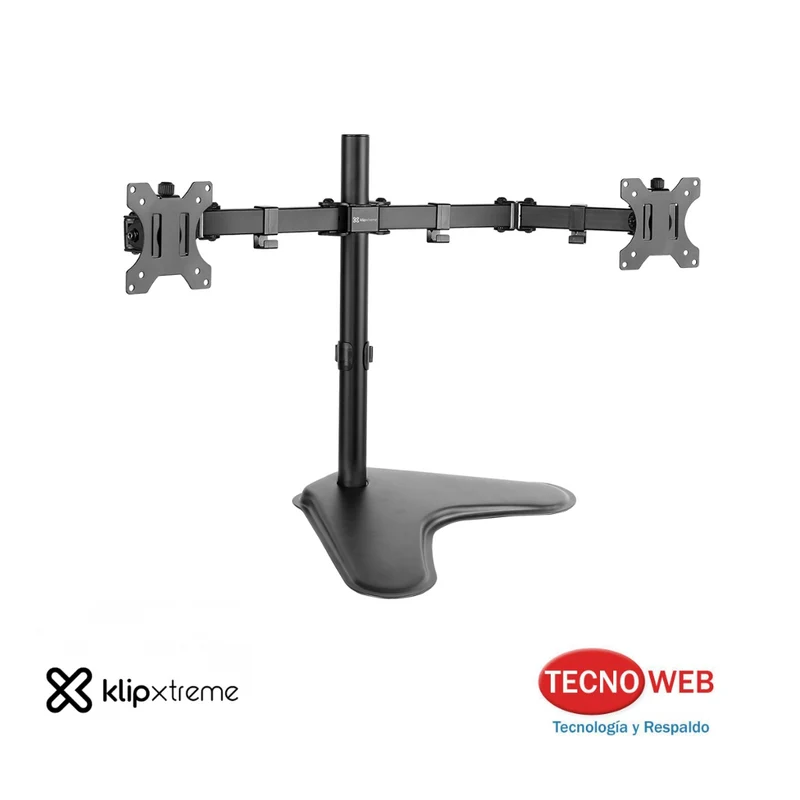 Soporte Para Dos Monitores Con base Klip Xtreme Kpm-311 De 13 A 32 Pulgadas