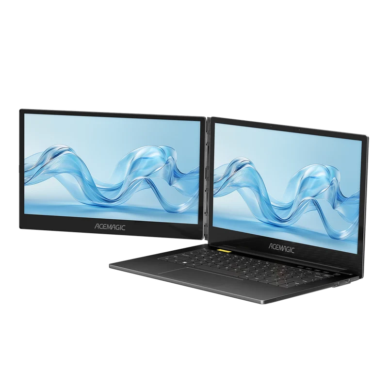ACEMAGIC X1 360° Horizontal Dual-Screen Laptop with Intel Core i7-1255U