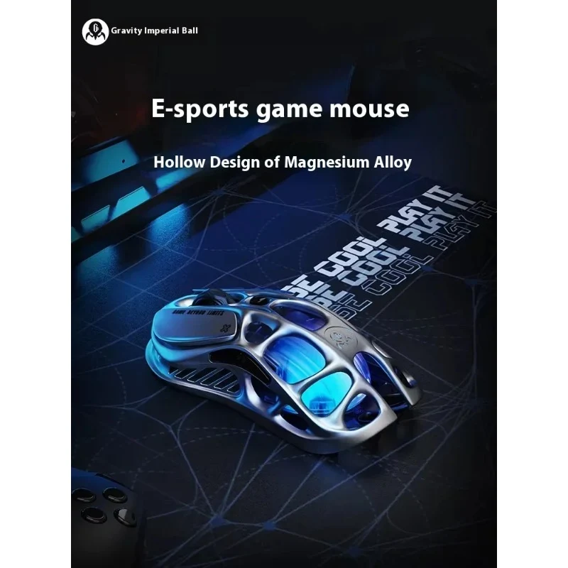 Gravastar X/X Pro Wireless Gaming Mouse Magnesium Hollow PAW3950 8K Bluetooh 2.4G
