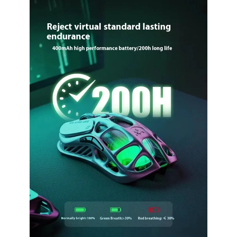 Gravastar X/X Pro Wireless Gaming Mouse Magnesium Hollow PAW3950 8K Bluetooh 2.4G