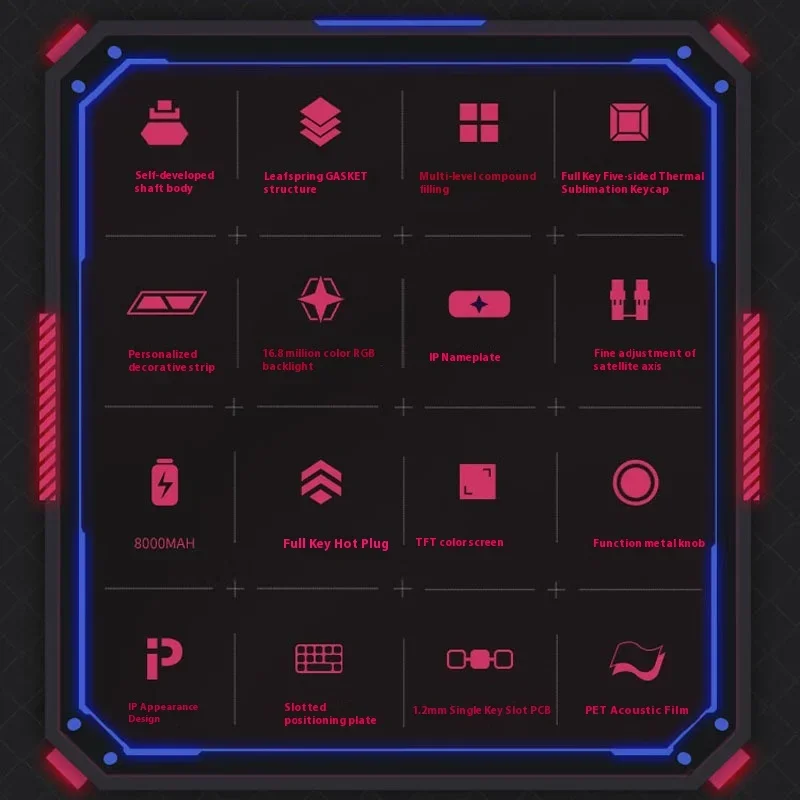 VALKYRIE VK99 Wireless Mechanical Keyboard Tri-mode Hot Swap RGB Gasket TFT Color Screen