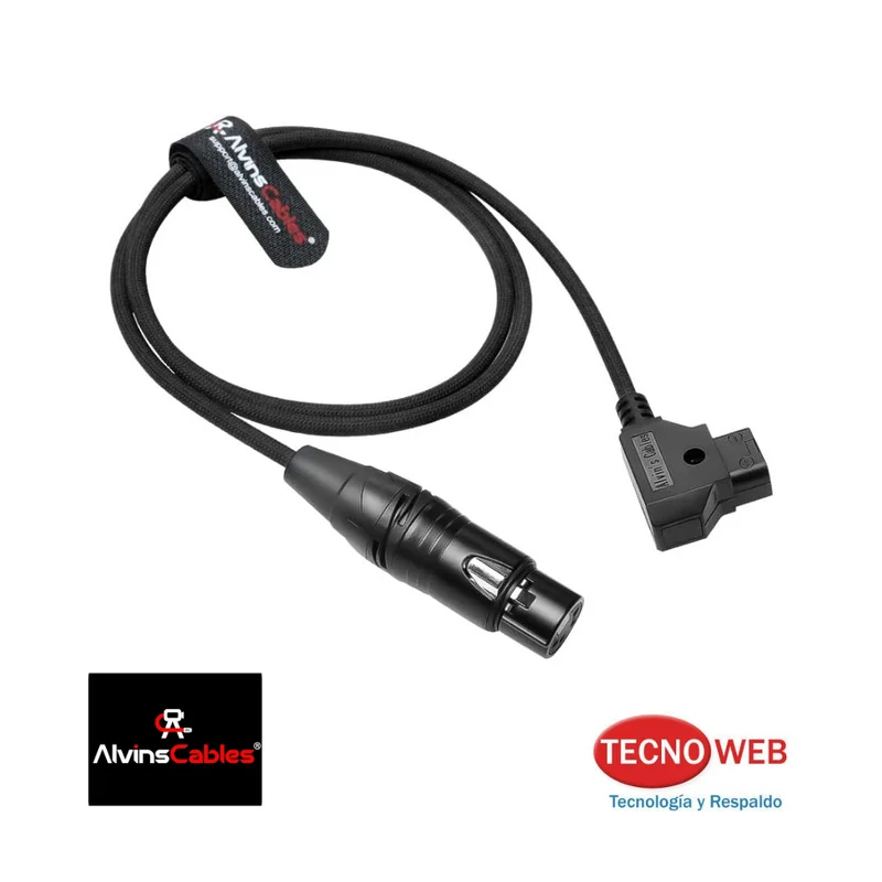 Cable 1mt Liso D-tap a XLR de 4 pines Alvin's para Sony Venice F55 SXS