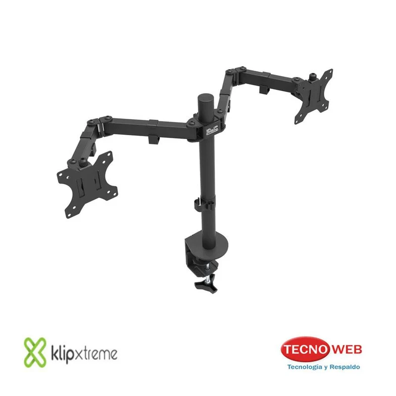 Soporte Para Dos Monitores Klip Xtreme Kpm-310 De 13 A 32 Pulgadas