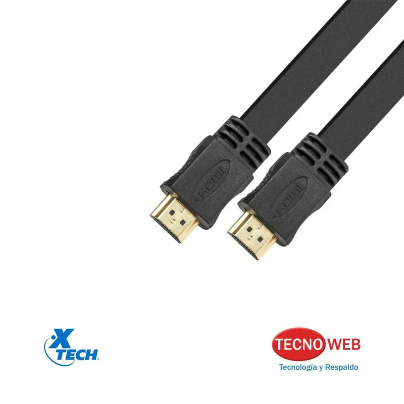 Cable HDMI A HDMI 1.80 Metros Chato 4k Xtech Xtc406