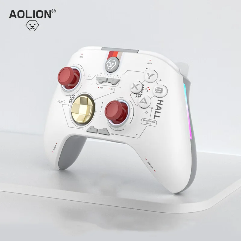 Aolion Wireless Bluetooth Hall Remote Stick Trigger Game Controller Dual Vibration Pc Steam Switch Nintendo