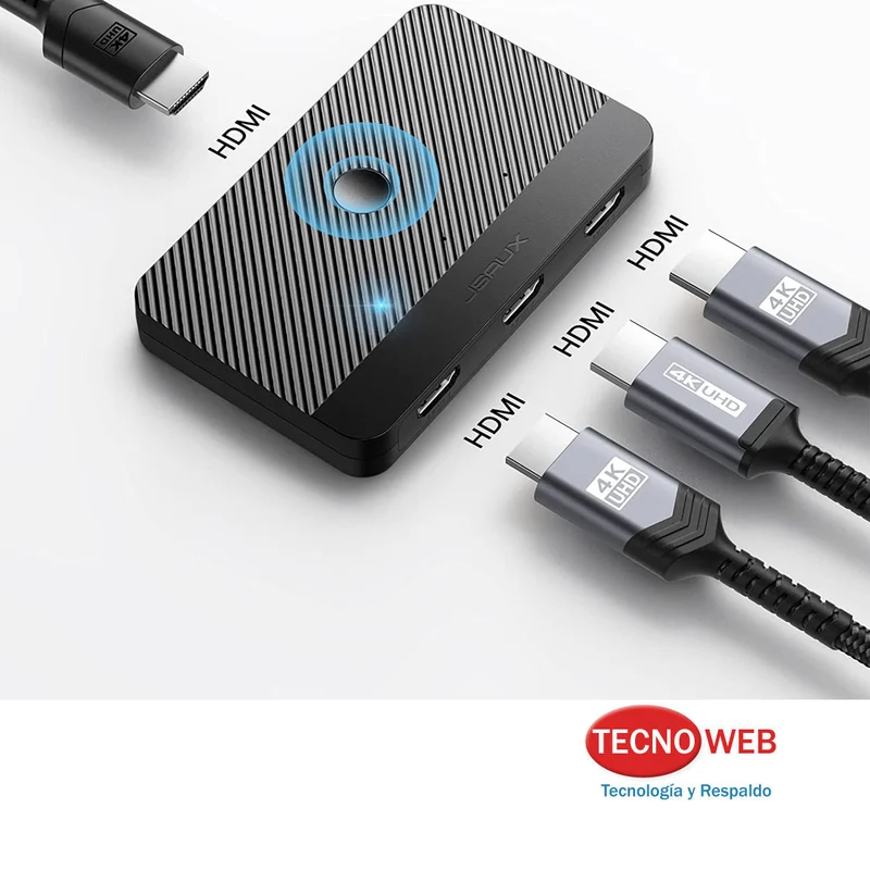 Switch HDMI 3 Entradas 1 Salida 4k 60hz