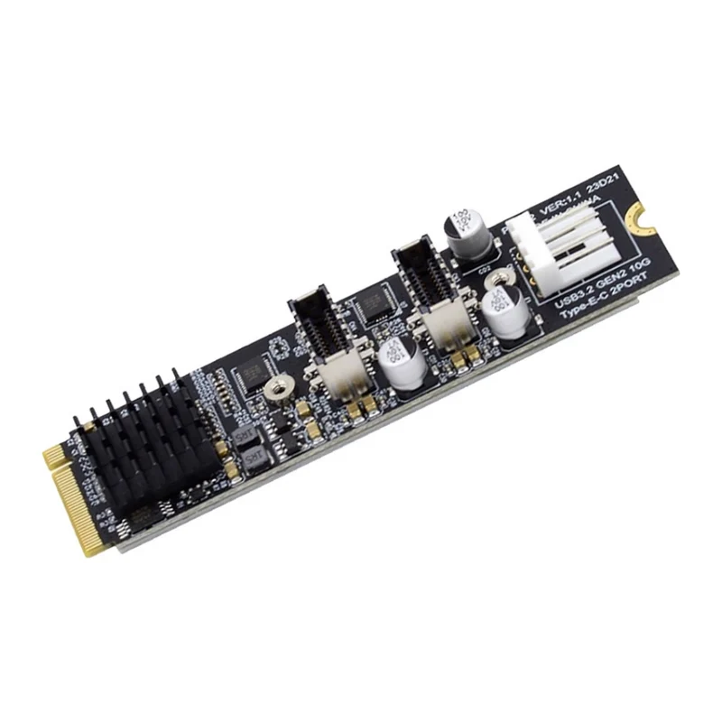 M.2 PCIe to USB 3.0 Type-E & Type-C Dual Port Expansion Card