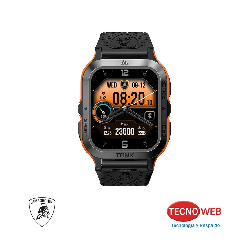 Reloj Inteligente Lamborghini Aventador Q4 Nero Smartwatch