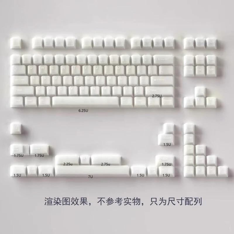 White Jade Keycaps Aifei Keycaps ATK68 Keycaps Wooting Keycaps Translucent Keycaps