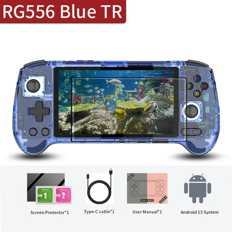 ANBERNIC RG556 Retro Handheld Game Console Unisoc T820 Android 13 5.48 inch 5500mAh WIFI Bluetooth