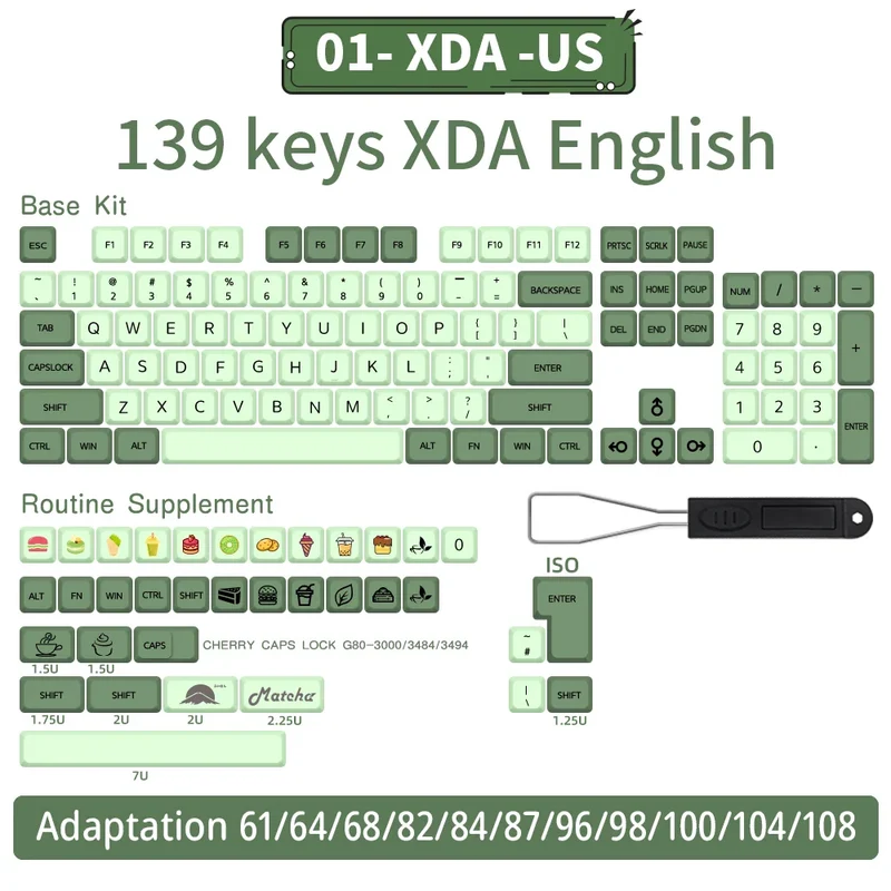140 keys PBT Keycaps XDA Profile ISO layout Spanish Russian Japanese Korean French Key caps For Cherry MX Mechanical Keyboard